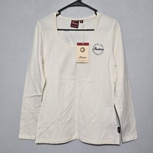 NWT Indian Motorcycle Bling Womens Medium Long Sleeve Tee Cream